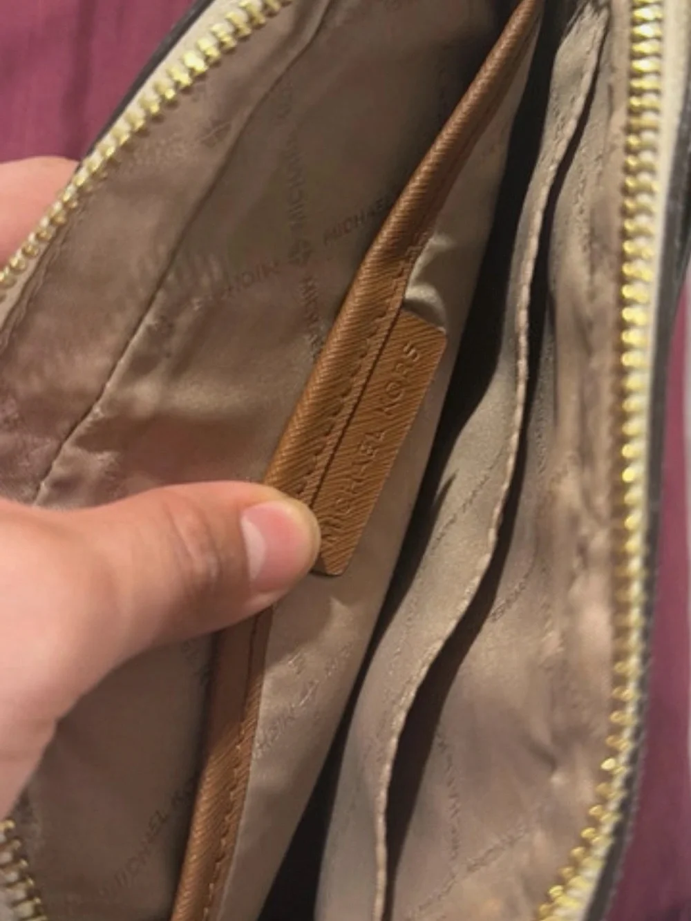 Michael Kors Cream and Tan Logo Crossbody Bag Trio with Wallet